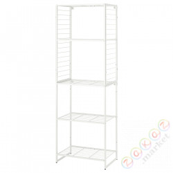 ⭐JOSTEIN⭐Книжный шкаф с kratką, внутренности/снаружи/drut белый, 62x40x180 cm⭐ИКЕА-49437255