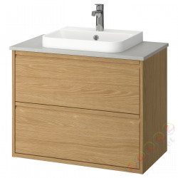 ⭐ANGSJON / BACKSJON⭐Sзаf umyw сящики/umyw/bateria, подражание. дуб/Серый имитация камня, 82x49x71 cm⭐ИКЕА-89527819