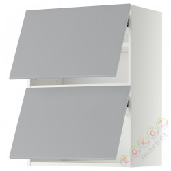 ⭐METOD⭐Горизонтальный шкаф 2 Drzв и открытое касание, белый/Veddinge Серый, 60x80 cm⭐ИКЕА-99394507