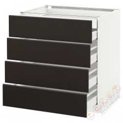 ⭐METOD / MAXIMERA⭐Бывший 4 пт/2n/3śr шу, белый/Кунгсбака антрацит, 80x60 cm⭐ИКЕА-09211908