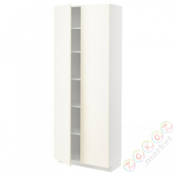 ⭐METOD⭐Высокий шкаф/полки, белый/Vallstena белый, 80x37x200 cm⭐ИКЕА-49507314