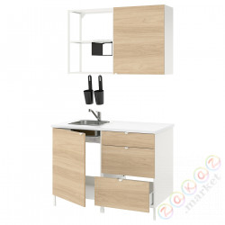 ⭐ENHET⭐Кухня, белый/подражание. дуб, 123x63.5x222 cm⭐ИКЕА-59337217