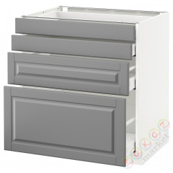 ⭐METOD / MAXIMERA⭐Бывший 4 пт/4шу, белый/Bodbyn Серый, 80x60 cm⭐ИКЕА-19049978