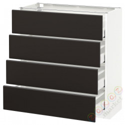 ⭐METOD / MAXIMERA⭐Бывший 4 пт/4шу, белый/Кунгсбака антрацит, 80x37 cm⭐ИКЕА-29212006