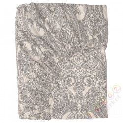 ⭐JATTEVALLMO⭐Простыня на резинке на резинке, бежевый/темно-серый, 80x200 cm⭐ИКЕА-80501461