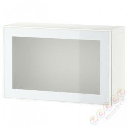 ⭐BESTA⭐Комбинация навесных шкафов, белый Glassvik/белый/jasna зеленыйeń матовое стекло, 60x22x38 cm⭐ИКЕА-09489190