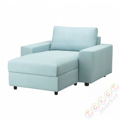 ⭐VIMLE⭐Крышка шезлонга, сширокийmi связаныokietnikami/Saxemara светло-синий⭐ИКЕА-59424139