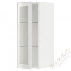 ⭐METOD⭐Шах половина/стакан Drz, белый/Hejsta белое прозрачное стекло, 30x80 cm⭐ИКЕА-99490622