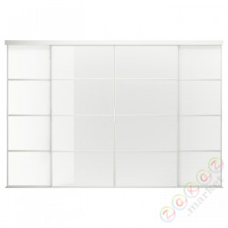 ⭐SKYTTA / FARVIK⭐Комбинация Drzв и передачаuwnych, белый/белый стакан, 351x240 cm⭐ИКЕА-69477919