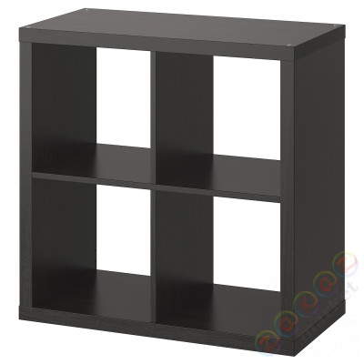 ⭐KALLAX⭐Книжный шкаф, Черно-коричневый, 77x77 cm⭐ИКЕА-60275812