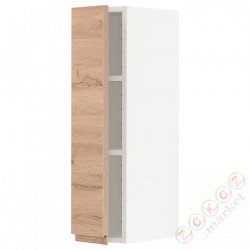 ⭐METOD⭐Навесной шкаф с полками, белый/Voxtorpподражание. дуб, 20x80 cm⭐ИКЕА-69461051