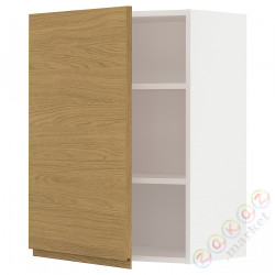 ⭐METOD⭐Навесной шкаф с полками, белый/Voxtorpподражание. дуб, 60x80 cm⭐ИКЕА-09539289