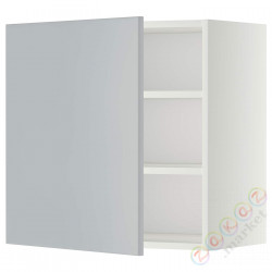 ⭐METOD⭐Навесной шкаф с полками, белый/Veddinge Серый, 60x60 cm⭐ИКЕА-19463123