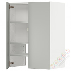 ⭐METOD⭐Шкаф okaнадa сполка/Drzс упражнениями, белый/Havstorp светло-серый, 60x80 cm⭐ИКЕА-59539220