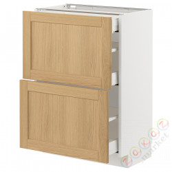 ⭐METOD / MAXIMERA⭐Кабинет stj 2fr/3шу, белый/Forsbacka дуб, 60x37 cm⭐ИКЕА-39509281