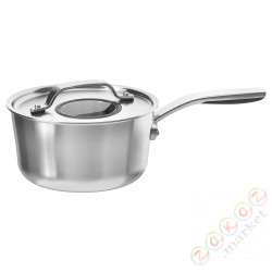 ⭐SENSUELL⭐Кастрюля с крышкой, нержавеющая сталь/Серый, 2.4 l⭐ИКЕА-70324548