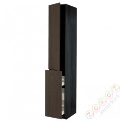 ⭐METOD / MAXIMERA⭐Sза wys 3шу/1d/2половина, черный/Sinarp коричневый, 40x60x240 cm⭐ИКЕА-19456561