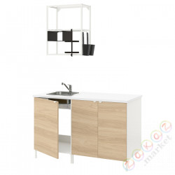 ⭐ENHET⭐Кухня, белый/подражание. дуб, 143x63.5x222 cm⭐ИКЕА-99337244