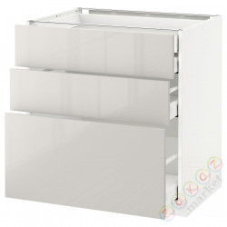 ⭐METOD / MAXIMERA⭐3 пт/2n/śr/в шу, белый/Ringhult светло-серый, 80x60 cm⭐ИКЕА-59141734