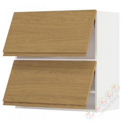 ⭐METOD⭐Уровень тсс 2 Drz, белый/Voxtorpподражание. дуб, 80x80 cm⭐ИКЕА-09538256