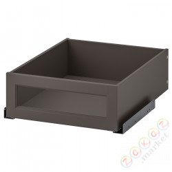 ⭐KOMPLEMENT⭐Направляющие переднего ящика со стеклом, темно-серый, 50x58 cm⭐ИКЕА-90509659