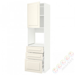 ⭐METOD / MAXIMERA⭐Кабинет высокой температуры/Drz/3 шу, белый/Bodbyn сливочный, 60x60x220 cm⭐ИКЕА-79456662