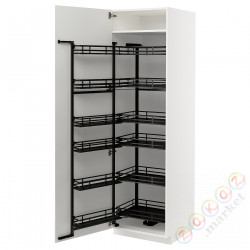 ⭐METOD⭐Высокий шкаф с wysuwaną spiżarką, белый/Рингхульт белый, 60x60x200 cm⭐ИКЕА-49472017