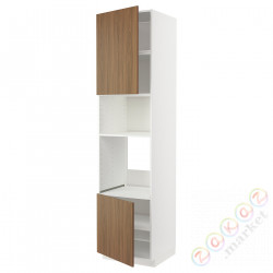 ⭐METOD⭐Шестой огромный/микрофон 2dr/половина, белый/Tistorp подражаниеacja коричневыйowego орехa, 60x60x240 cm⭐ИКЕА-49519048