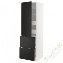 ⭐METOD / MAXIMERA⭐H пополам/4 шу/Drz/2 fr, белый/Кунгсбака антрацит, 60x60x200 cm⭐ИКЕА-29381834