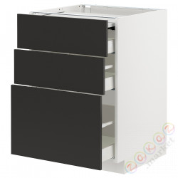 ⭐METOD / MAXIMERA⭐Кабинет ул. сwysuwanym blatem/3шу, белый/Nickebo матантрацит, 60x60 cm⭐ИКЕА-39497706