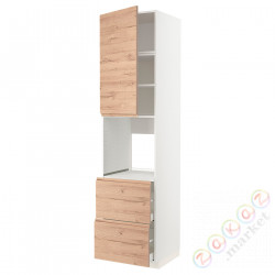 ⭐METOD / MAXIMERA⭐Шшш!/Drz/2шу, белый/Voxtorpподражание. дуб, 60x60x240 cm⭐ИКЕА-89466726