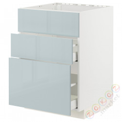 ⭐METOD / MAXIMERA⭐Форма L + 3F/2шу, белый/Kallarp jasnoсерый-синий, 60x60 cm⭐ИКЕА-49478948