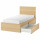 ⭐MALM⭐Каркас кровати с2 контейнеры, дубовый шпон, беленый/Lönset, 90x200 cm⭐ИКЕА-59157305
