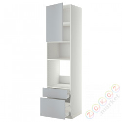 ⭐METOD / MAXIMERA⭐я шел/микр сDrz/2 шу, белый/Veddinge Серый, 60x60x240 cm⭐ИКЕА-19459994