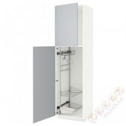 ⭐METOD⭐Высокий шкаф/домашний интерьер, белый/Veddinge Серый, 60x60x220 cm⭐ИКЕА-39468902