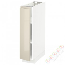 ⭐METOD⭐Кабинет ул./полки, белый/Voxtorpглянцевый светло-бежевый, 20x60 cm⭐ИКЕА-49465880