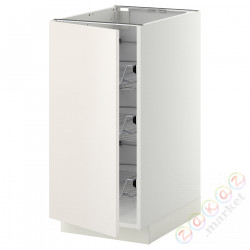 ⭐METOD⭐Гардероб с проволочной корзиной, белый/Веддинге белый, 40x60 cm⭐ИКЕА-29458710