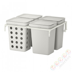 ⭐HALLBAR⭐Rozwiąзаnт.е.Сортироватьania śmieci, для кухонных ящиковMETOD вентилируемый/светло-серый, 40 l⭐ИКЕА-39308923