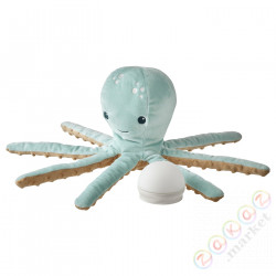 ⭐BLAVINGAD⭐Zabawka pluszowa, Светодиодный ночник, бирюзовый ośmiornica/Батарея заряжена⭐ИКЕА-70516934