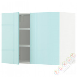 ⭐METOD⭐Навесной шкаф с полками/2 дверь, белый Järsta/блеск светло-бирюзовый, 80x60 cm⭐ИКЕА-19461077