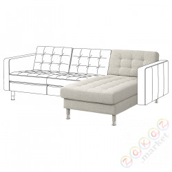 ⭐LANDSKRONA⭐Диван, Дополнительная кровать, Gunnared бежевый/металл⭐ИКЕА-59435331