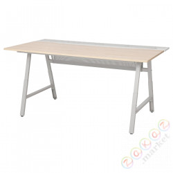 ⭐UTESPELARE⭐стол письменный gamingowe, имитация ясеня/Серый, 160x80 cm⭐ИКЕА-10571532
