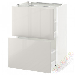 ⭐METOD / MAXIMERA⭐Шкаф/2 шу/, белый/Ringhult светло-серый, 60x37 cm⭐ИКЕА-89142586