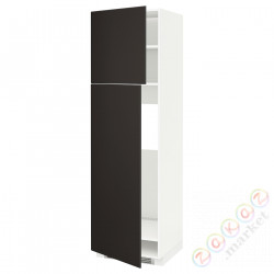 ⭐METOD⭐Shah ic с2 Drz, белый/Кунгсбака антрацит, 60x60x200 cm⭐ИКЕА-99461224