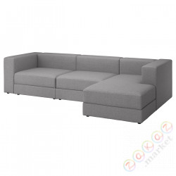 ⭐JATTEBO⭐4-человек диванmodułowa с шезлонгом, prawy/Tonerud Серый⭐ИКЕА-89485211