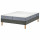 ⭐LYNGOR⭐Континентальная кровать, Vesteröy жесткий/средняя твердость/светло-синий темно-серый, 160x200 cm⭐ИКЕА-89553078