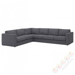 ⭐VIMLE⭐5-местный угловой диван, Gunnared средний серый⭐ИКЕА-59399578