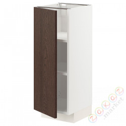 ⭐METOD⭐Кабинет ул./полки, белый/Sinarp коричневый, 30x37 cm⭐ИКЕА-19460558