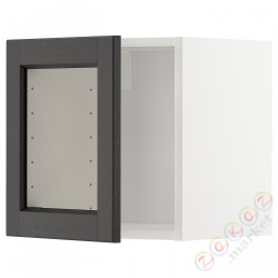 ⭐METOD⭐настенный шкаф/стакан дверь, белый/Lerhyttan черный морилка, 40x40 cm⭐ИКЕА-39465357