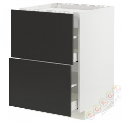 ⭐METOD / MAXIMERA⭐Ша ул/2fr/2шу, белый/Nickebo матантрацит, 60x60 cm⭐ИКЕА-79498172